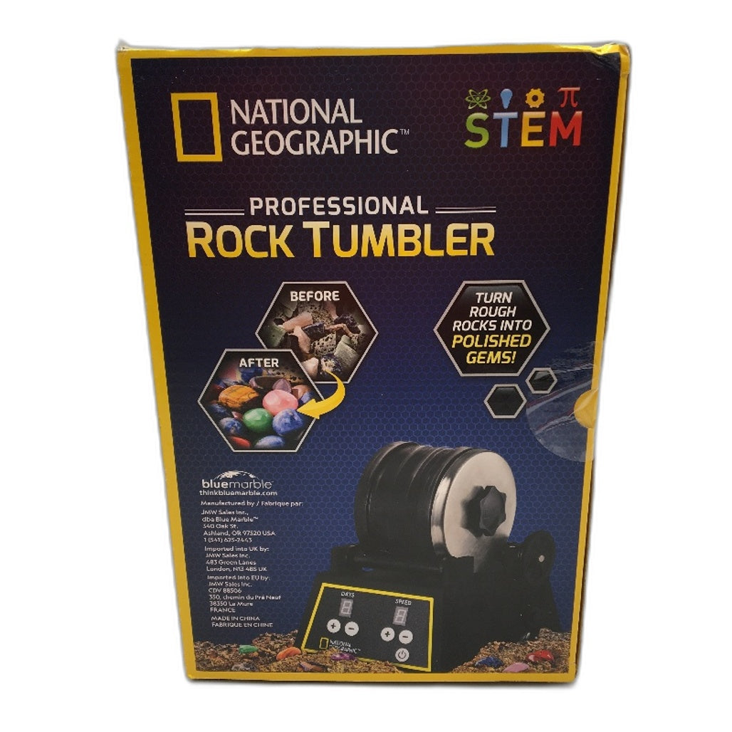 National Geographic Professional Rock Tumbler Kit With Gemfoam & Polishing Grits