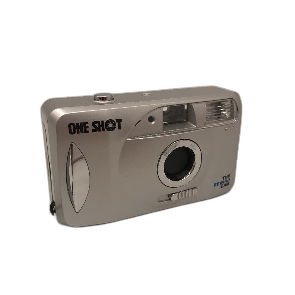 OneShot 'The Rewind Cam' 35mm Motorized Auto Film Camera with Flash DEMO