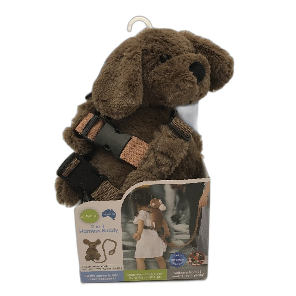 Playette 2-in-1 Fluffy Dog Deluxe Harness Buddy Ages 18 months to 4+ Years NEW