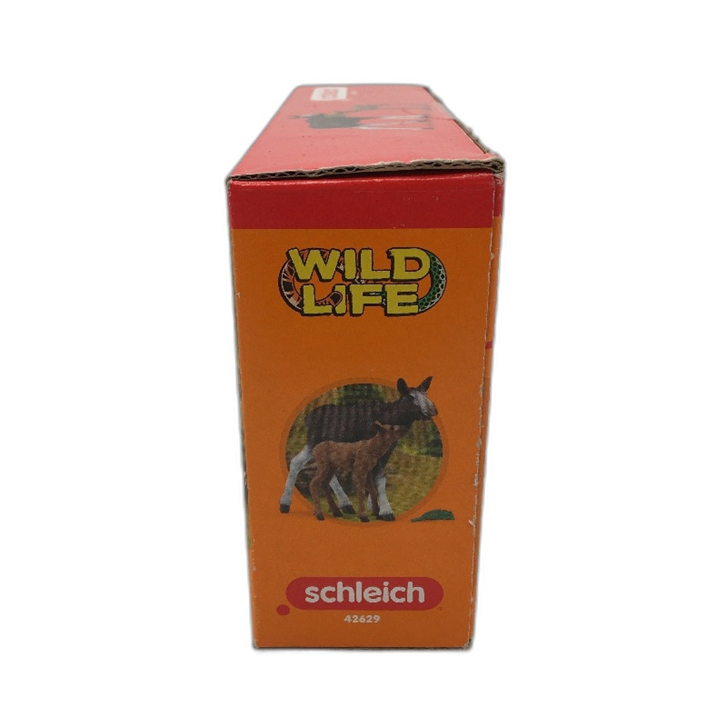 Schleich 3 Piece Wild Life 1:1 Canadian Moose & Baby Set 42629 NEW