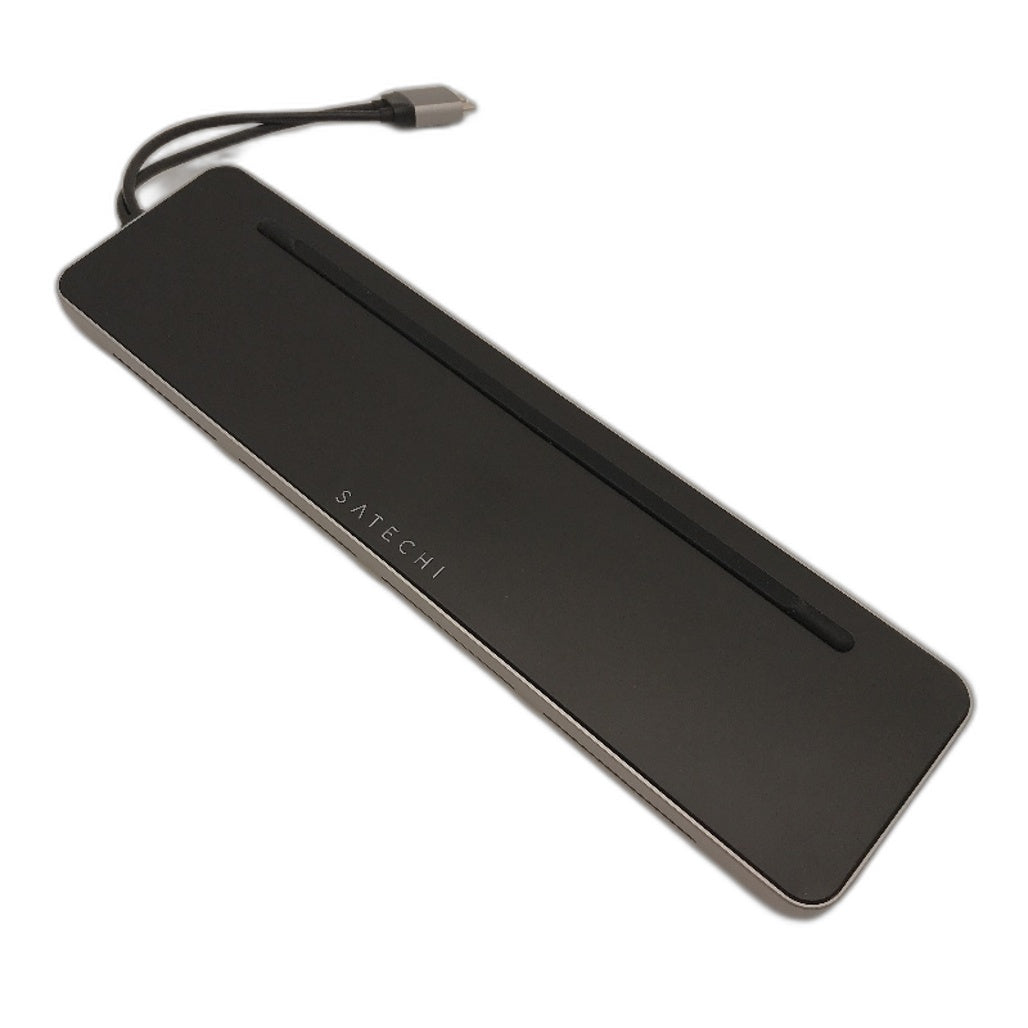 Satechi ST-DDSM USB-C Dual Dock Stand with NVME SSD Enclosure in Space Gray NEW