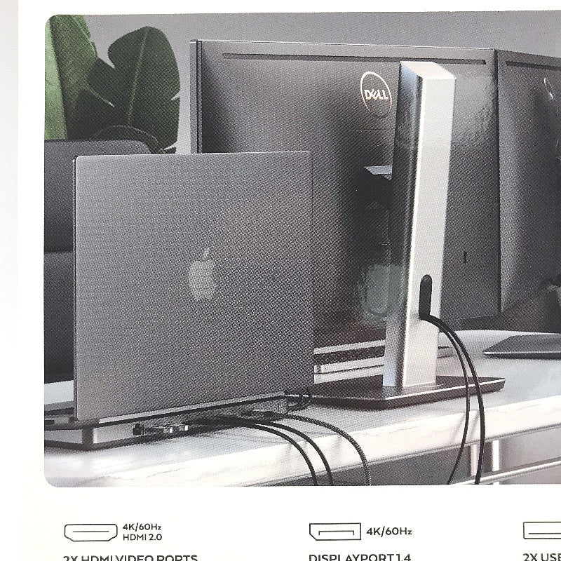 Satechi ST-DDSM USB-C Dual Dock Stand with NVME SSD Enclosure in Space Gray NEW