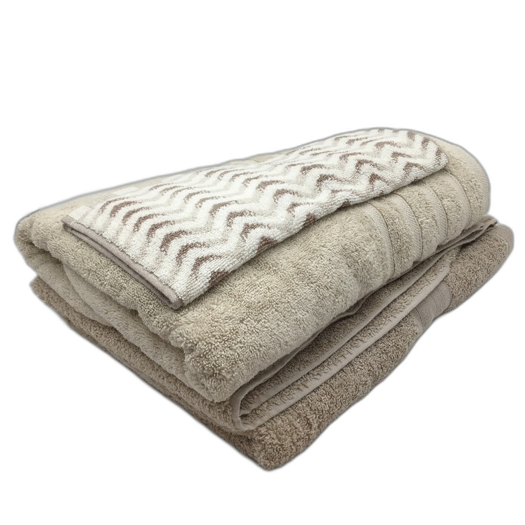 Kirkton House & Target 3pc Assorted Light Brown Bath Sheets and Face Washer NEW