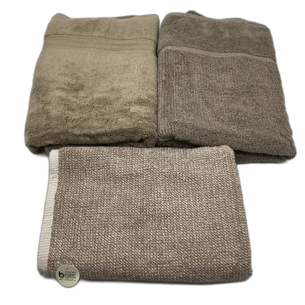 Kirkton House & Target 3pc Assorted Brown Cotton Bath Sheets and Towel NEW