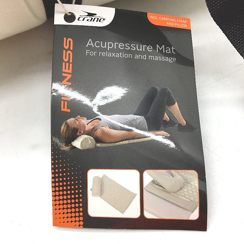 Crane Performance Cream Acupressure Mat incl Carrying Strap and Pillow NEW