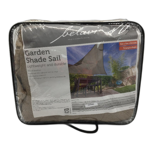 Belavi Triangle Garden UV Blockout Lightweight and Durable Taupe Shade Sail NEW