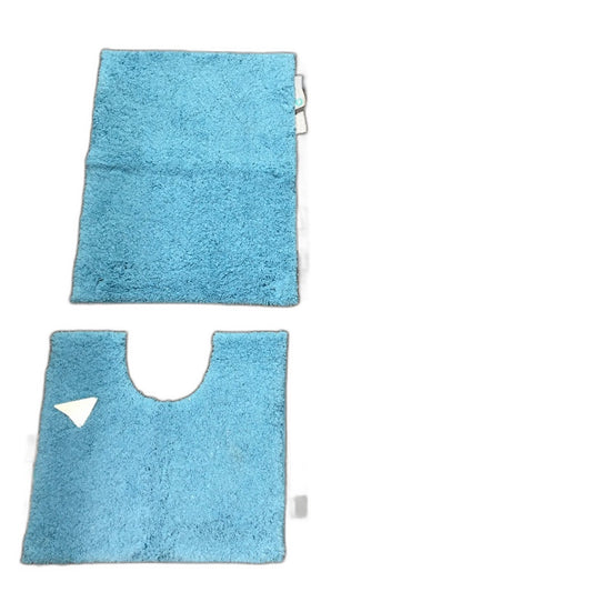 Kirkton House 4pc Grey and Blue Soft Plush Bath Mat Sets NEW