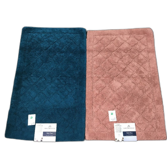 Kirkton House 2pc Australian Cotton 2000GSM Pink and Blue Bath Rugs NEW