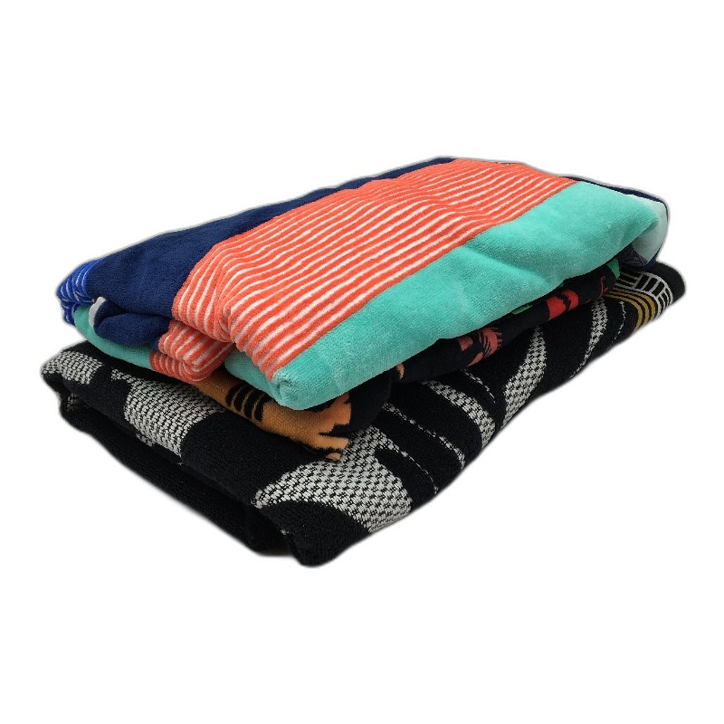 Sandy Cape 3pc Assorted Different Sized Multicoloured Beach Towels NEW