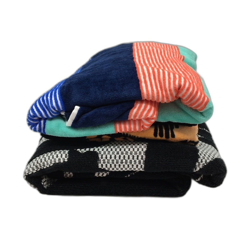 Sandy Cape 3pc Assorted Different Sized Multicoloured Beach Towels NEW