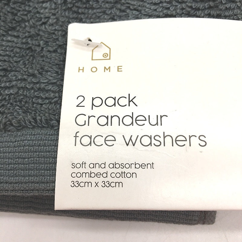 Kirkton House & Target 8pc Assorted Dark Grey Face Washers and Hand Towels NEW