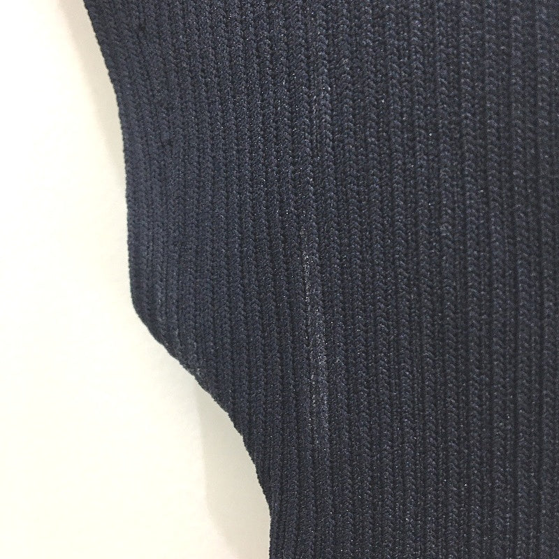 Portmans Juno Navy Blue Mock Neck Fitted Knit Top Ladies Size Large NEW