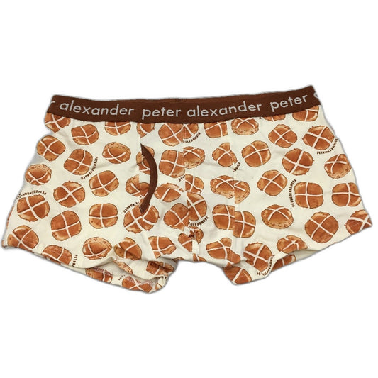 Peter Alexander Cute Hot Cross Buns Pattern Brown Trunks Mens Size XL NEW