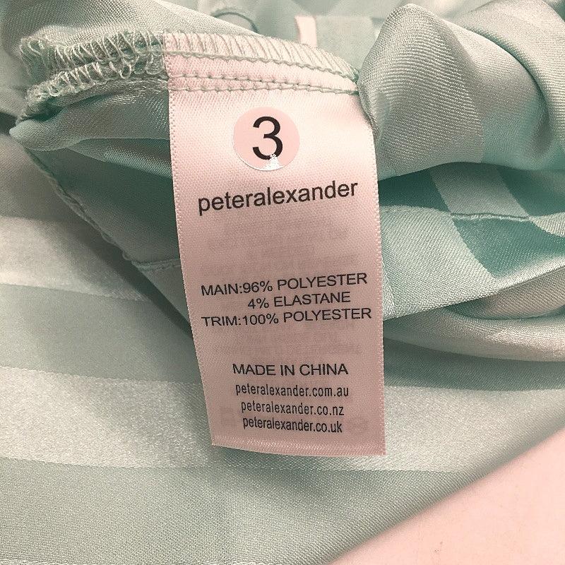 Peter Alexander Aqua Teal Satin Shortie Pyjama Set Girls Size AU 14 NEW