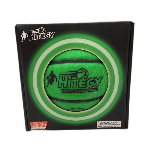 Hitegy Green LED Light Up Basketball Impact Activated USB Rechargeable 29.5 Inch