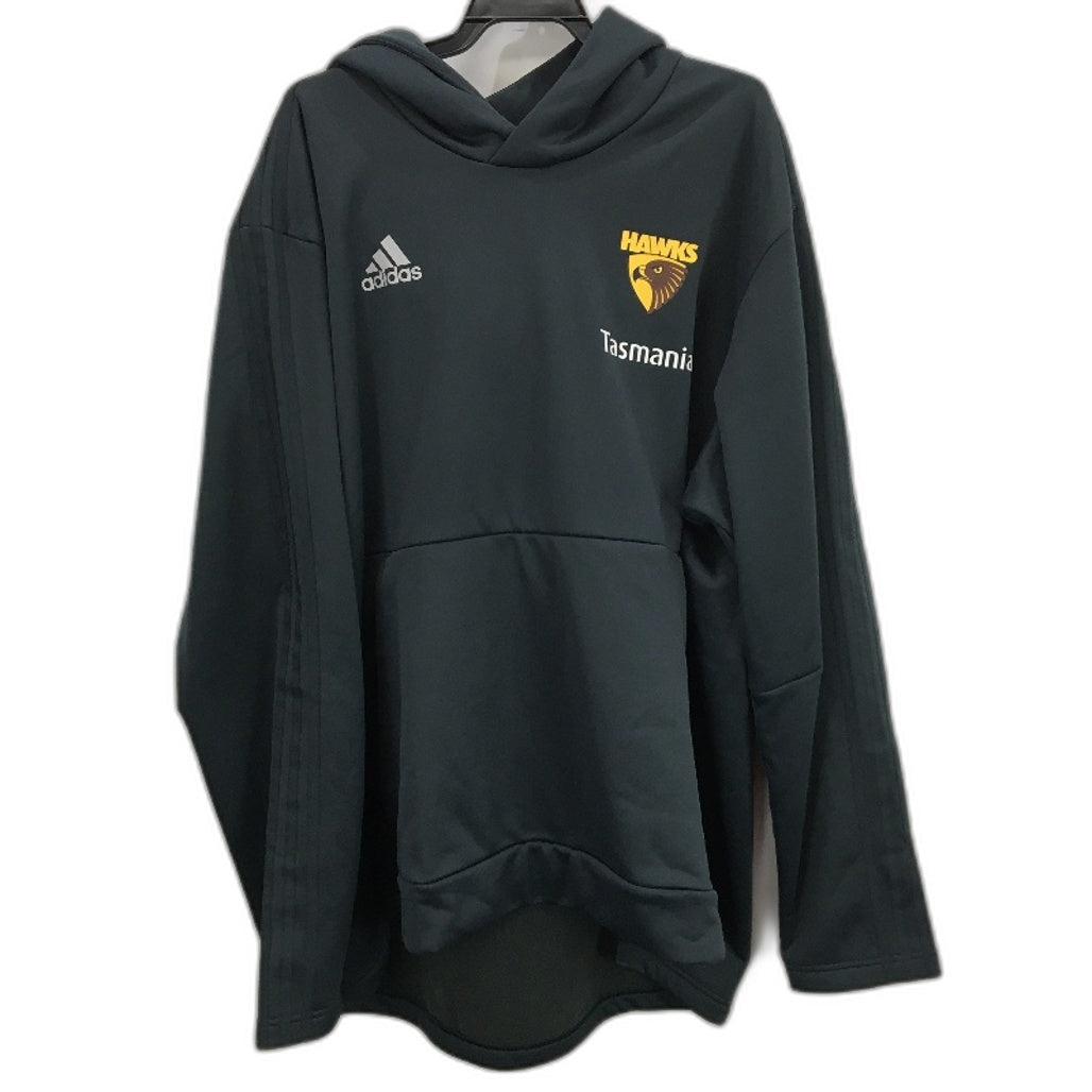 AFL Adidas Hawthorn Hawks Hooded Pullover Jumper Sweater Mens Size 3XL
