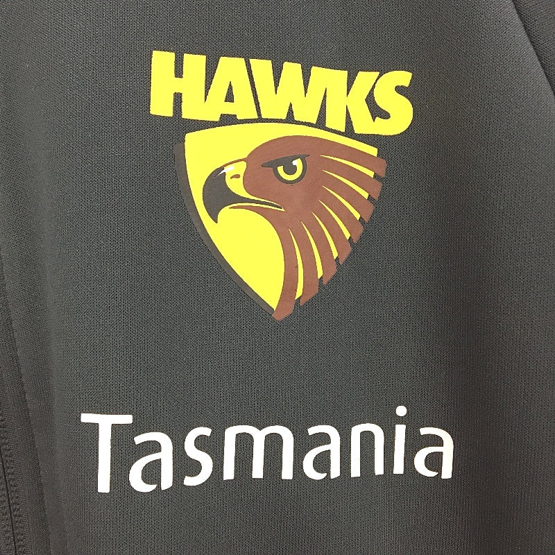AFL Adidas Hawthorn Hawks Stand Up Collar Zip-Up Lightweight Jacket Mens Size S