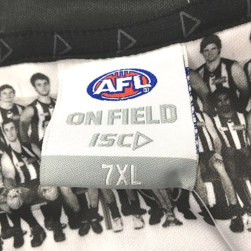 AFL Collingwood Magpies 2020 Home Guernsey Team Photo Inner Label Mens Size 7XL