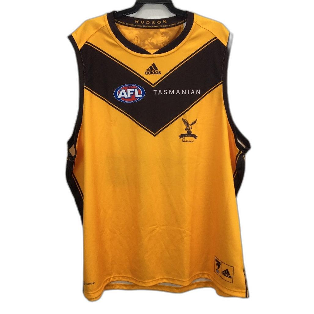 AFL Adidas Hawthorn Hawks 2022 Legends Guernsey Peter Hudson Mens Size 3XL NEW