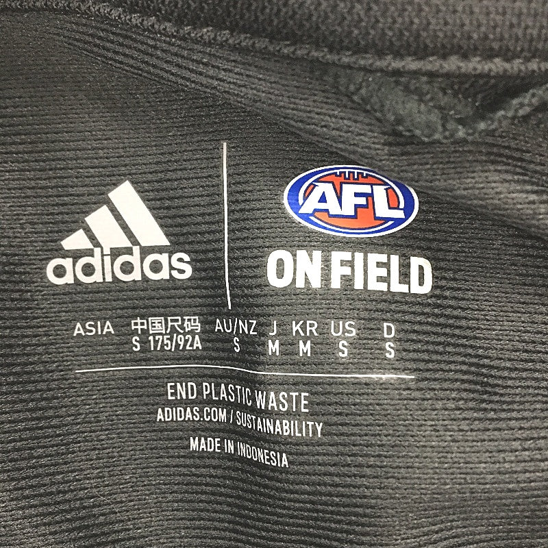 AFL Adidas Hawthorn Hawks Dark Grey Short Sleeve Polo Shirt Unisex Size S NEW
