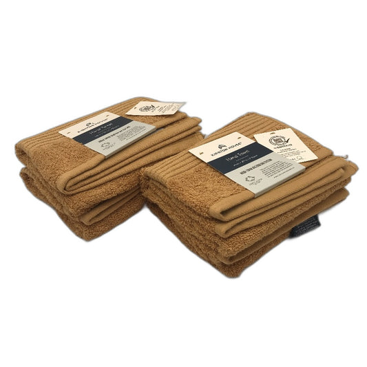 Kirkton House 4Pce 100% Australian Cotton Mustard Hand Towel Pack NEW