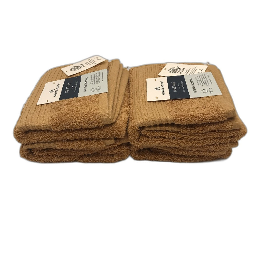 Kirkton House 4Pce 100% Australian Cotton Mustard Hand Towel Pack NEW