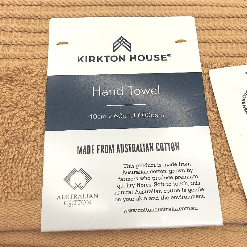 Kirkton House 4Pce 100% Australian Cotton Mustard Hand Towel Pack NEW