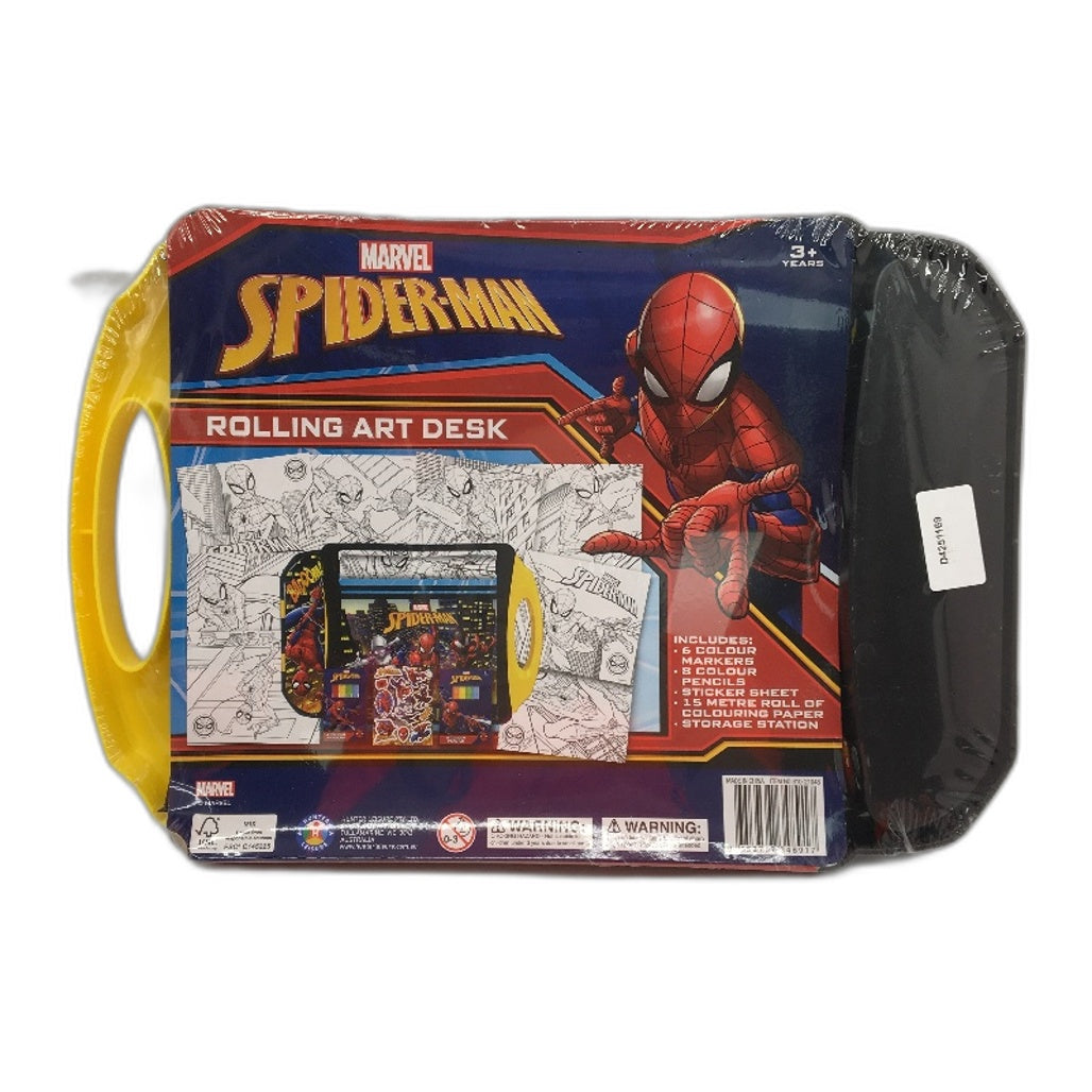 Hunter Leisure Marvel Spider-Man Rolling Art Desk Inc 15m Paper Roll NEW
