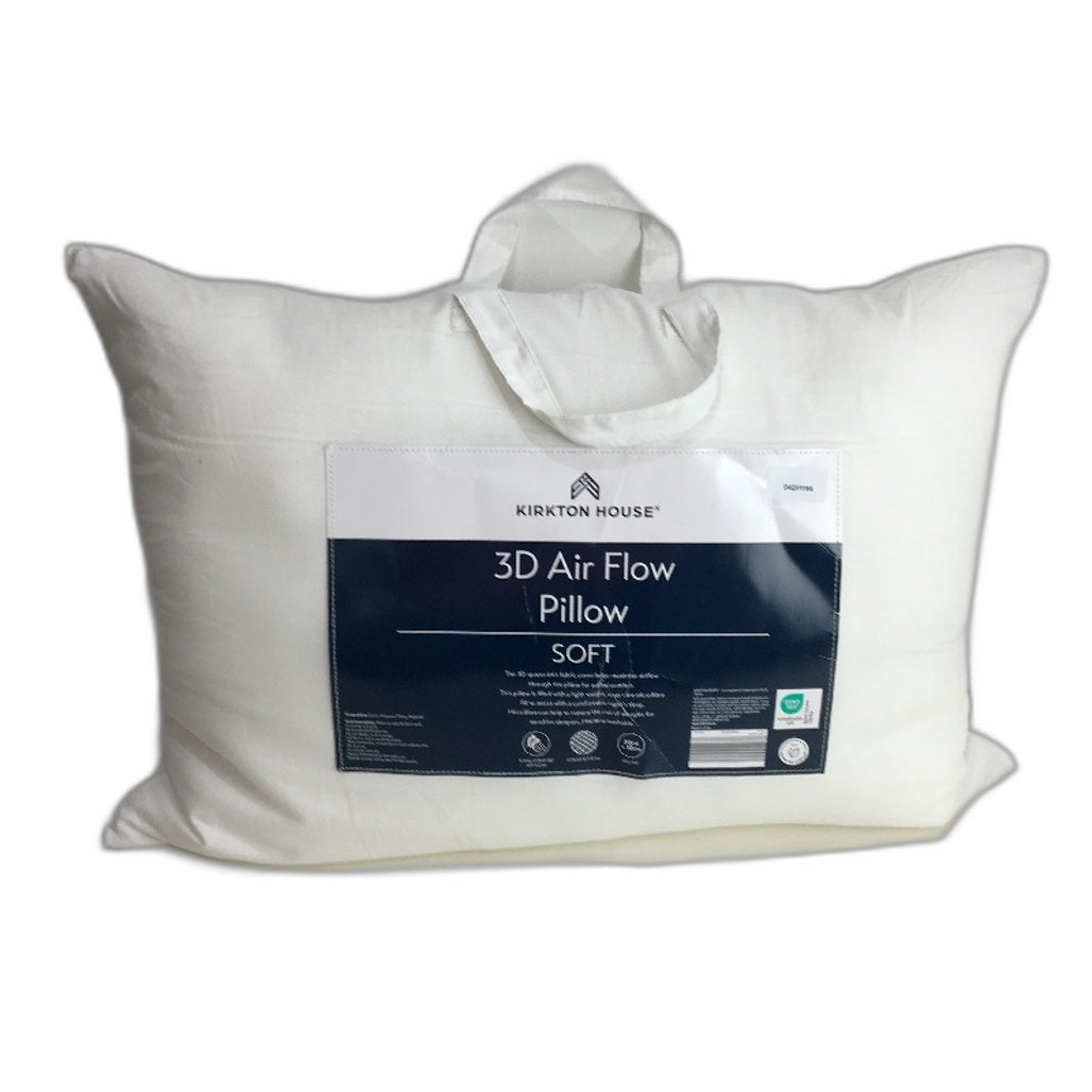 Kirkton House White 3D Soft Cooling Air Flow Light Weight Microfibre Pillow NEW