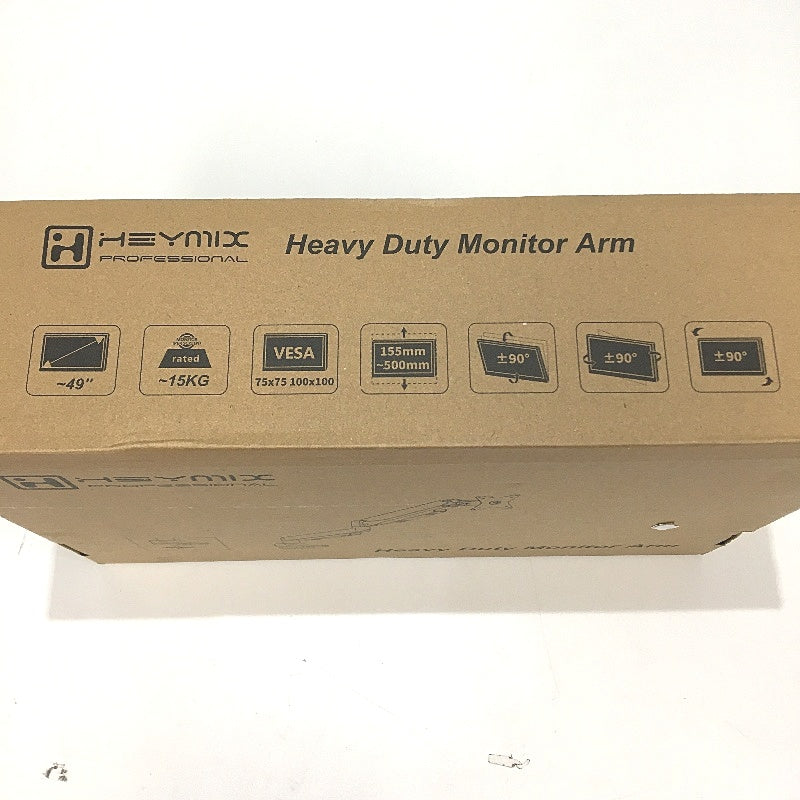 Heymix Premium Heavy Duty Adjustable Single Ergonomic Monitor Arm Stand NEW