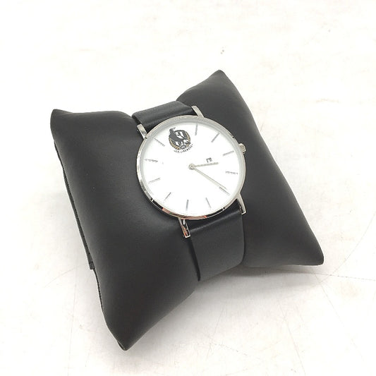 Official AFL Leather Strap Collingwood Magpies Analogue Watch Not Working NEW