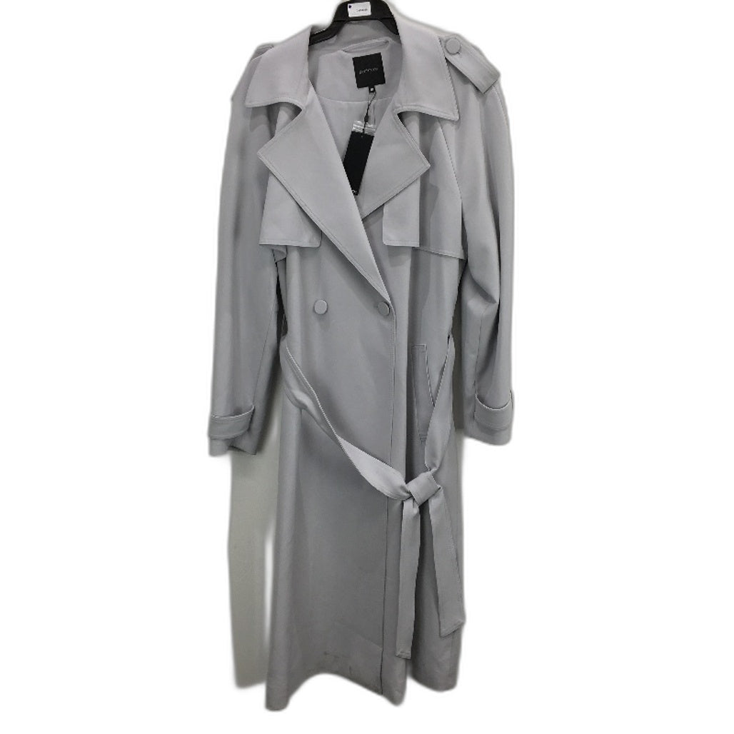 Portmans Curve Dove Grey Double Breasted Belted Trench Coat Ladies Size 18 NEW