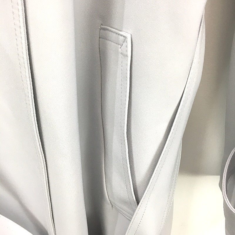 Portmans Curve Dove Grey Double Breasted Belted Trench Coat Ladies Size 18 NEW