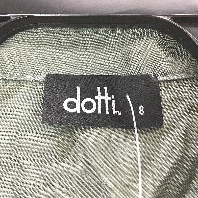 Dotti Olive Green Lightweight Short Sleeve Button Up Shirt Ladies Size 8
