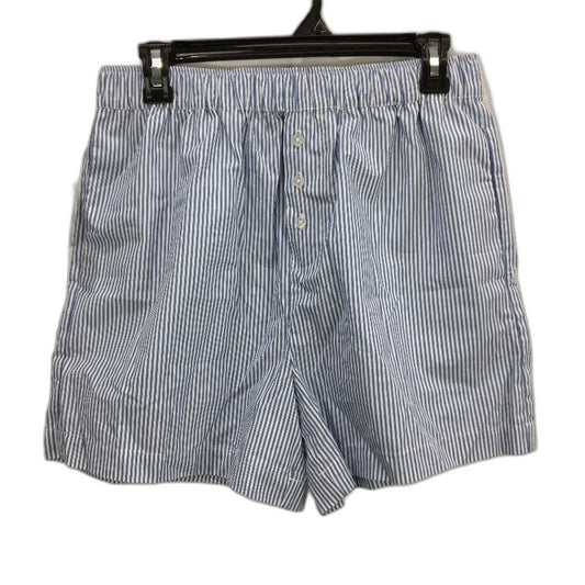 Jay Jays Blue White Stripe 100% Cotton Sleep Shorts With Pockets Mens Size S