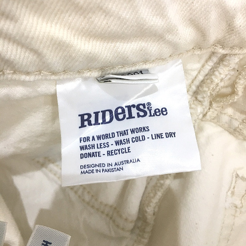 RIDERS By Lee Cream Hi Rise Wide Leg Denim Jeans Ladies Size 9
