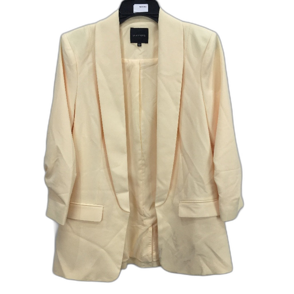 Portmans Yellow Mi Armour Ruched 3:4 Sleeve Lightweight Blazer Ladies Sze 12 NEW