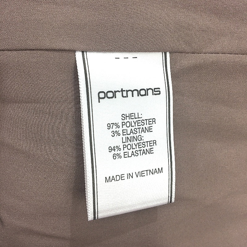 Portmans Earl Grey Cupids Bow Smooth Satin Button Up Blazer Ladies Size 16 NEW