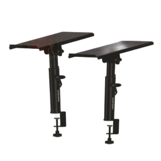 Vondynote Adjustable Height Studio Monitor Stands Set Of 2 Desktop Clamp NEW