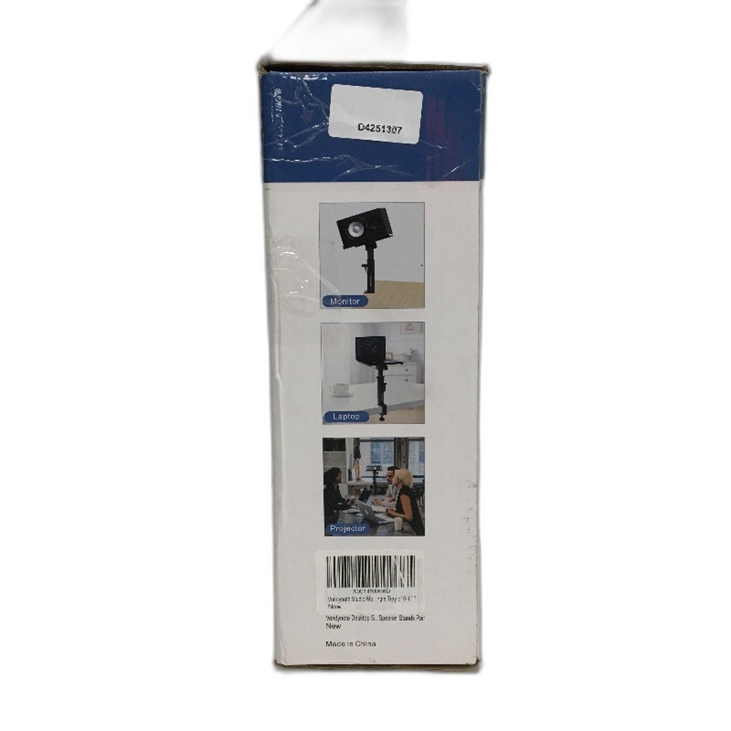 Vondynote Adjustable Height Studio Monitor Stands Set Of 2 Desktop Clamp NEW