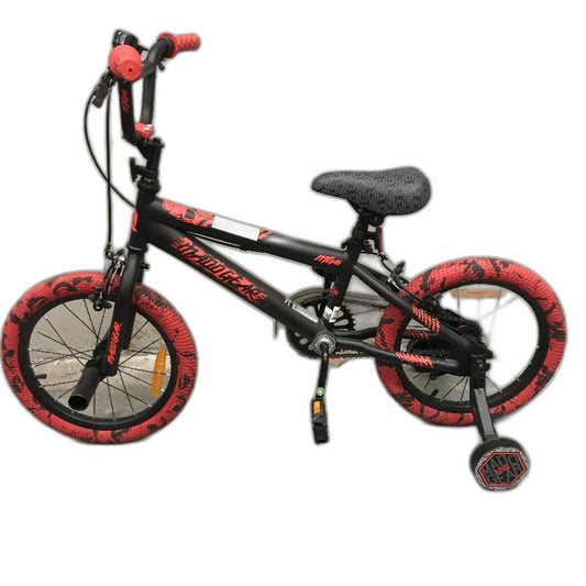 Black & Red Madd Gear Freestyle 40cm Wheels Boys BMX Training Wheels NEW