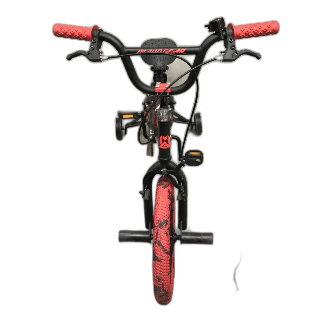 Black & Red Madd Gear Freestyle 40cm Wheels Boys BMX Training Wheels NEW
