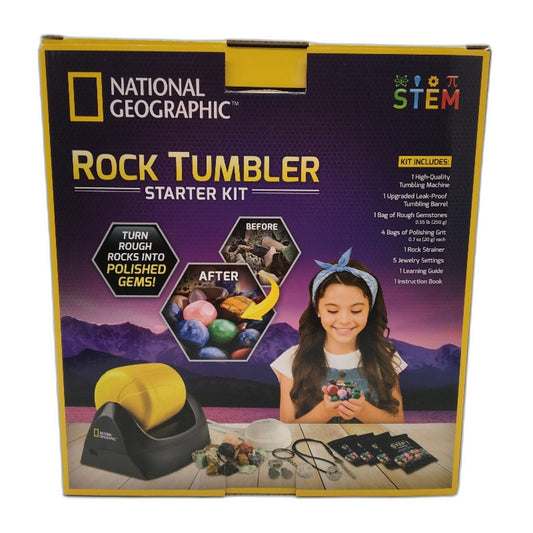 National Geographic Rock Tumbler Starter Kit Rough Rocks To Polished Gems NEW