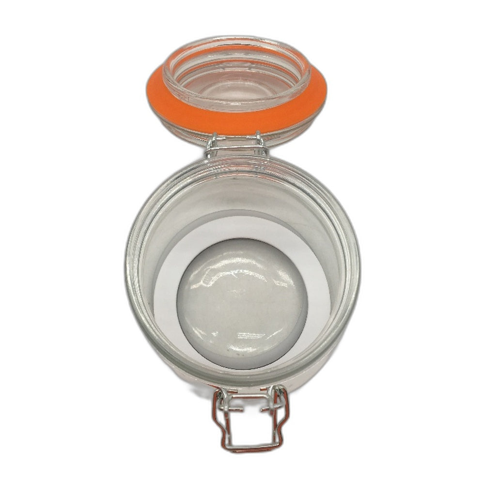 Argon Tableware Pack of 6 Glass Storage Jars Airtight Clip Lid 500ml NEW