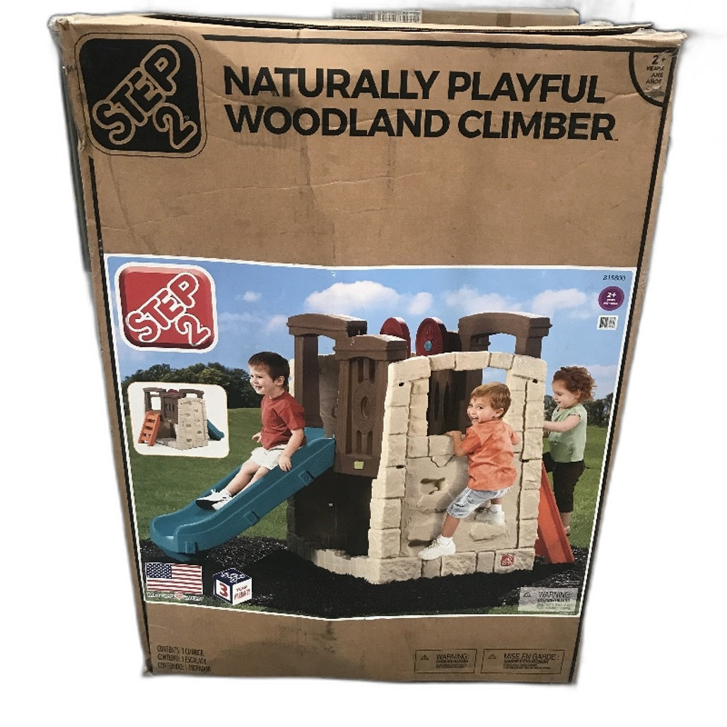 Step 2 Woodland Climber Kids Playground Rock Climbing Ladder Slide NEW