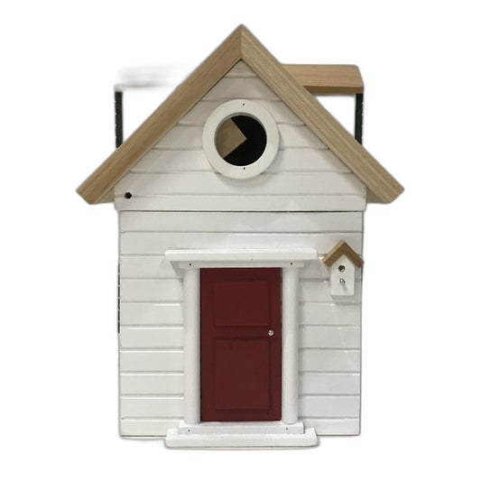 Wildlife Garden White Multiholk Bird Nesting Box & Bird Feeder Table NEW