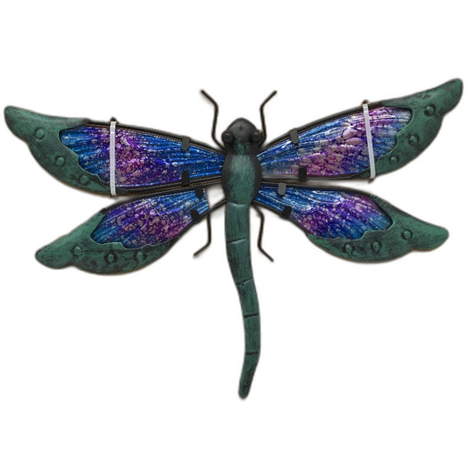 Hongland Garden Art Metal Dragonfly Home Yard Outdoor Wall Art Decor 14 Inch