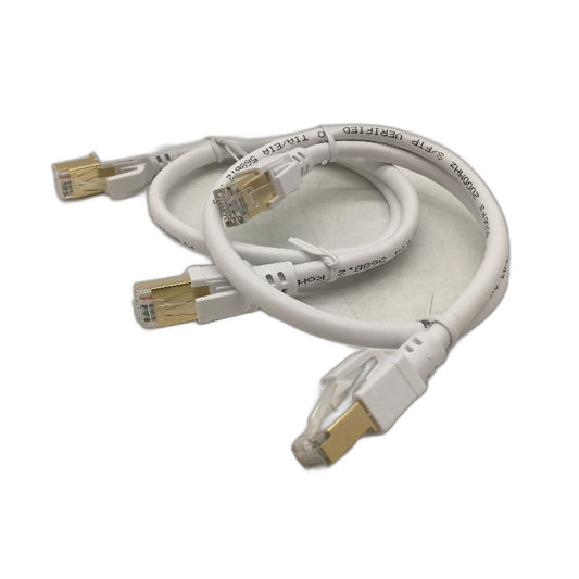 Yauhody CAT8 Ethernet 40 Gbps 2000MHz High Speed 0.5m LAN Cable Pack of 2 NEW