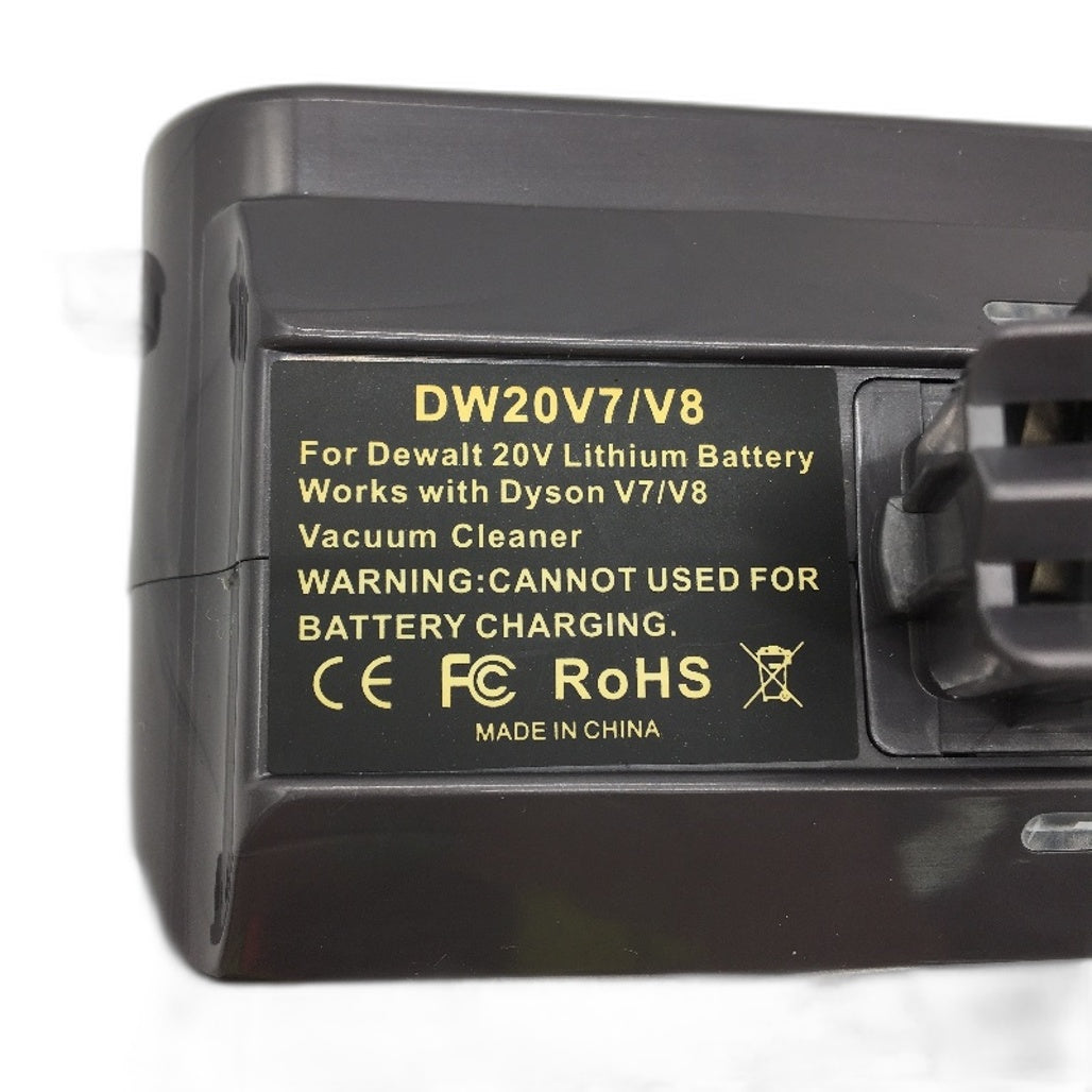 Battery Adapter For Dewalt 20V Lithium Battery Dyson Vacuum Cleaner V7 V8 NEW
