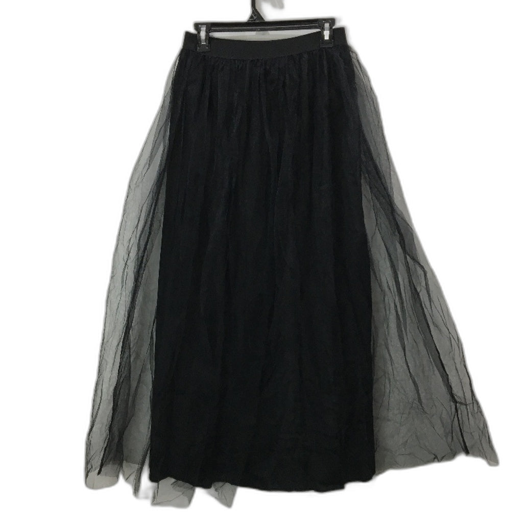 Wendy Tanic Black Maxi Lined Tulle Skirt With Elastic Waistband Womens Size XL